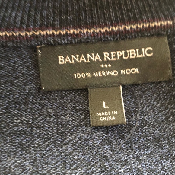 Grey L Banana Republic zip up sweater blazer - Picture 3 of 6